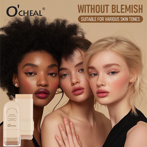 Solid Waterproof Non-Stuck Powder Brighten Double-Ended Concealer <b>Foundation</b> Stick for Unisex Light to Dark Skin Tones - Product Image 3
