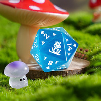 2025 nouveau Style forêt champignon thème dés polyédriques ensemble 7 pièces/ensemble en naturel yeux de chat pierre matériel pour les jeux du mdn