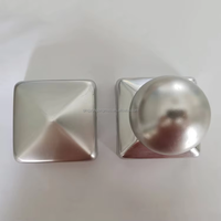 Tapas de Poste de Pirámide de Acero Inoxidable Impermeables de Alta Calidad y Bajo Precio de Fábrica China, Tapas de Poste de Aluminio para Cercas