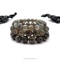 Bracelets en pierre de lune noire naturelle de grande taille, artisanat en cristal de haute qualité, bracelet en pierre de lune noire scintillante pour cadeau, vente en gros