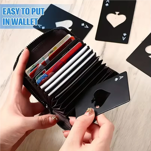 1pc Poker Shaped Steel <b>Beer</b> <b>Bottle</b> Opener, Outdoor Concealed Poker For Throwing Practice - Product Image 6