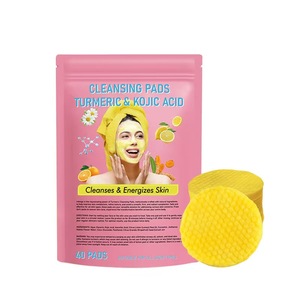 Venta al por mayor Bolsas Cúrcuma Ácido Kójico Limpieza suave Cuidado diario Exfoliante Hidratante Limpieza Almohadillas de algodón - Product Image 6