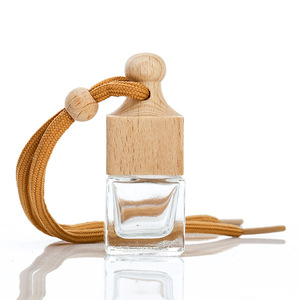 8ml Frost Hanging Wooden Cap Empty Glass Vials <b>Car</b> Perfume <b>Diffuser</b> Fragrant <b>Bottle</b> - Product Image 6