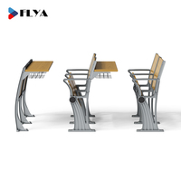 Vente de gros Mobilier scolaire Bureau et chaise d'étudiant Ensemble table et chaises en bois massif pour classe d'université
