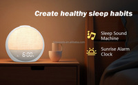 Réveil intelligent avec lumière du soleil, réveil pour enfants et adultes, chambre à coucher, avec simulation de lever de soleil, 22 sons de la nature, horloge numérique de table