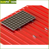 Système de montage solaire pour toiture en métal ondulé, support de fixation pour panneaux photovoltaïques sur toit en tôle, rail en aluminium, structure de support de panneaux solaires à assemblage rapide