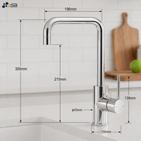Keran Dapur Kamar Mandi Modern Satu Lubang Kuningan Premium Hitam Fungsi Air Dingin Desain Tembaga Terpasang di Dek 1 Pegangan Mudah