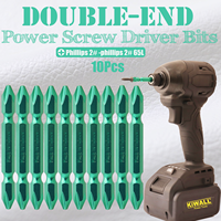 Embouts de tournevis double embout en acier KiWALL S2 PH2 anti-usure, longueur 65 mm, lot de 10 pièces, vente en gros, produit très demandé