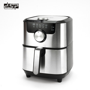 Friteuse à air Dsp 5,8 L en acier inoxydable, commande mécanique, multifonction, chauffage rapide, antiadhésive, nettoyage facile, usage domestique - Product Image 1