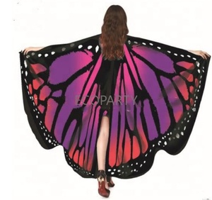 Cape de papillon monarque arc-en-ciel pour femme adulte, accessoire de danse féerique pour Halloween, châle ailes de papillon, costumes - Product Image 6