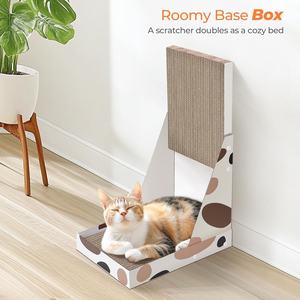 גדול בצורת חתול אנכי חריטה דלת דלת משטח ריהוט קיר חתולים - Product Image 4