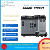 Centrale Électrique Portable LiFePO4 MPPT 5000 Cycles de Vie, 4000W 5120Wh 53KG, Modèle Multi-Entrées P300-P5000E PRO pour la Maison