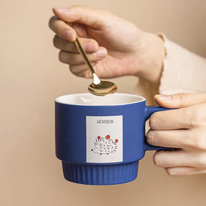 Factory Direct Supplier Klein Blue Ceramic Stoneware Mug with Animal <b>Pattern</b> Stackable Dishwasher & Microwave Safe Food Safe - Product Image 3