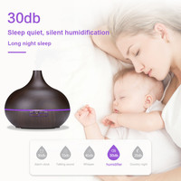 550ml maison aromathérapie humidificateur grain de bois 300ml Portable Mini ultrasons huile essentielle diffuseur d'air Source d'alimentation électrique