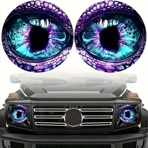 Tùy chỉnh không thấm nước con thú mắt đèn pha Sticker bền Tính năng một Bold <span class=keywords><strong>3D</strong></span> con thú thiết kế cho xe tải xe đèn pha - Product Image 2