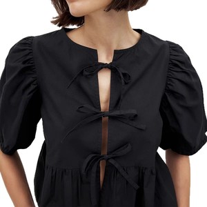 Débardeur sans bretelles en polyester pour femme, col rond, coupe ajustée, respirant, décontracté, à nouer, pour l'été et le quotidien - Product Image 5