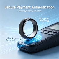 Bague de paiement NFC HCL à design personnalisé avec puce NTAG216 13,56 MHz programmable et étanche, intelligente et high-tech