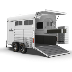 JEKEEN Hot Sale Cheap assemblable Horse Transport Trailer 2 or 3 Horse Float Made in China