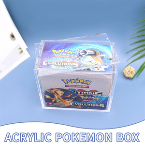 Acrylic Box Acrylic Popular High Quality Acrylic Magnetic Protective Cases Acrylic Display Booster Box With Magnet Lid Card Storage Box