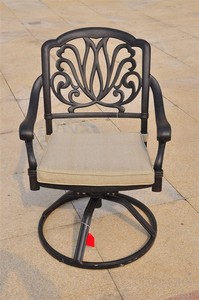 <span class=keywords><strong>Fauteuil</strong></span> de salle à manger pivotant moderne à profil <span class=keywords><strong>bas</strong></span> en <span class=keywords><strong>aluminium</strong></span> moulé élégant pour balcon et terrasse Chaise pivotante en <span class=keywords><strong>aluminium</strong></span> moulé - Product Image 4