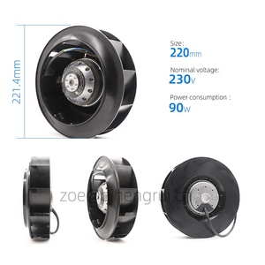 Ventilateur centrifuge de refroidissement ebmpapst R2E220-AA40-23 230V AC 890W 0.38A 2600RPM avec convertisseur de turbine VLT5000 - Product Image 2