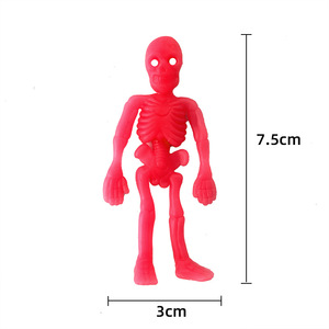 Skeleton Man TPR Soft <b>Stretch</b> <b>Toy</b> For Children Halloween Decoration 3-6 Years Old Animated Shape Stress Relief Plaything - Product Image 5