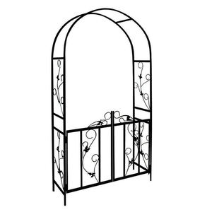 Vendita calda mobili da giardino struttura in acciaio verde arco in acciaio porte d'ingresso anteriori in ferro battuto Villa doppio cancello disegni - Product Image 3