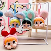 Porte-clés en vinyle double couche de haute qualité, poupée en peluche, mini pendentif mignon, boîte mystère d'usine, jouets en peluche pour sac à dos