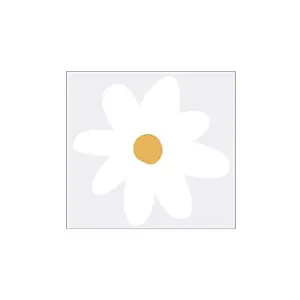 Cross-border white daisy flower wall stickers bedroom background wall room decoration self-adhesive PVC plant flower stickers
