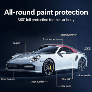 Pellicola Protettiva per Vernice Auto Sun <span class=keywords><strong>Tek</strong></span> Pro TPU Trasparente, Rivestimento Invisibile per Carrozzeria, Pellicola PPF Automobilistica Resistente ai Graffi e Auto-Riparante - Product Image 2