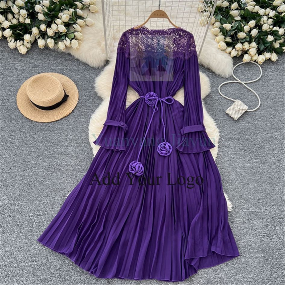 chinese dress ladies Sweet Hollow-Out Lace Women's Party Dress
