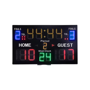 Ganxin <span class=keywords><strong>15</strong></span> dígitos Control remoto Digital LED Marcador electrónico de baloncesto con reloj de tiro de 24s y función de temporizador de Cuenta regresiva - Product Image 1