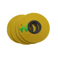 Ruban en film polyester Mylar de couleur jaune avec revêtement de colle thermofusible pour applications basse tension, enveloppement de fils et de câbles et utilisation de ceintures
