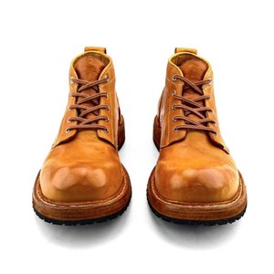 High-quality men's trendy British leather boots with shiny surface, pointed toe, high heel, pure leather Oxford <b>shoes</b> for men - Product Image 2