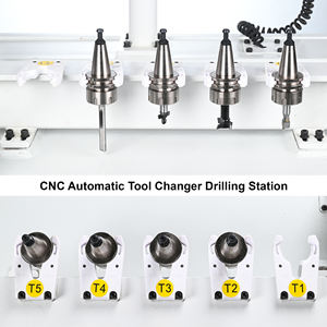 Centre d'usinage de perçage de panneaux de porte CNC certifié CE avec axes X/Y doubles et ATC à 5 stations - Longueur maximale de 3080 mm Épaisseur de 70 mm - Product Image 4