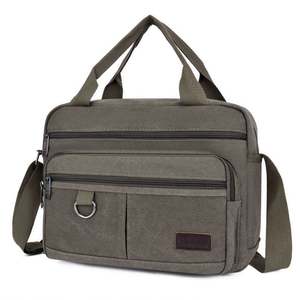 Sac à bandoulière en toile de haute qualité, petit sac à outils, multi-poches, kaki, sac messager pour homme - Product Image 6