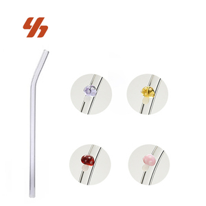 <span class=keywords><strong>Paille</strong></span> en <span class=keywords><strong>verre</strong></span> borosilicate de haute qualité <span class=keywords><strong>avec</strong></span> motif champignon 3D et nœud rose, couleur personnalisable, compatible lave-vaisselle - Product Image 1