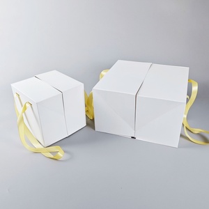 Caja de Regalo para Pastel de Cartón Blanco Impreso de 8 Pulgadas de Alto con Ventana, Sunshine Wholesale - Product Image 1