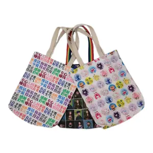 Borse a tracolla di lusso da donna di alta qualità personalizzate dimensioni sublimazione Shopping Bag con manico in cotone per uso quotidiano all'aperto