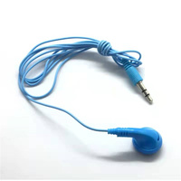 LINX earphone MONO sekali pakai, grosir termurah untuk bus kereta hadiah Museum konser Sekolah