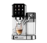 Anbo 2026, Fábrica OEM ODM, Cafetera Espresso Profesional con Sistema de Autolimpieza y Tanque de Leche