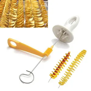 Potato Slicing Knife Skewers, Manual Tornado Potato Slicer Spiral Potato Tower Cutter kitchen tools
