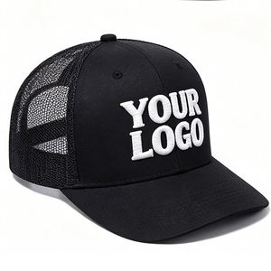 Casquettes de baseball 5 panneaux brodées personnalisées pour promotion, sport, golf, avec logo sur mesure, perforées, style trucker, à fermeture snapback, vente en gros - Product Image 1