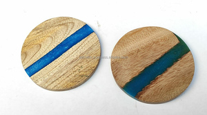 Elegant Luxury Handmade Modern Wood Resin <b>Coasters</b> <b>Set</b> of 4 Classic Style Custom Logo Eco-Friendly Home Decorations for Tables - Product Image 3