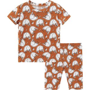 Ensemble de pyjama pour enfants BambooBud, 2 pièces, manches courtes, vêtements de nuit en rayonne pour garçons et filles, vêtements d'été, 2-7 ans - Product Image 1