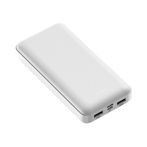 พาวเวอร์แบงค์ 20000mAh ช่องเสียบ USB คู่ สีดำและสีขาว แหล่งจ่ายไฟฉุกเฉินสำหรับใช้งานกลางแจ้ง - Product Image 1
