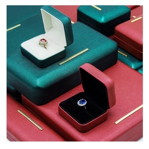 High-grade PU Leather Jewelry Boxes for Promise <b>Rings</b> Earrings Pendant <b>Storage</b> Jewelry Boxes for Necklaces - Product Image 2