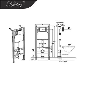 Tanque de Agua para Inodoro Moderno con Doble Descarga, Cisterna Oculta para Inodoro Suspendido - Product Image 2