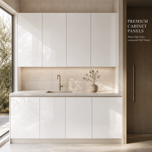 Pannello in <span class=keywords><strong>MDF</strong></span> <span class=keywords><strong>Laccato</strong></span> Lucido 18mm <span class=keywords><strong>Bianco</strong></span> Puro Impermeabile per Mobile Bagno e Ante Cucina - Product Image 6