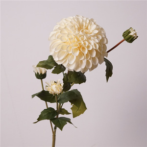 H-057 Mới 4 Đầu Bất Cảm Ứng <span class=keywords><strong>Dahlia</strong></span> Trang Trí Đám Cưới Trang Trí Trang Trí Nội Thất Lụa Hoa Số Lượng Lớn <span class=keywords><strong>Dahlia</strong></span> Nhân Tạo - Product Image 4